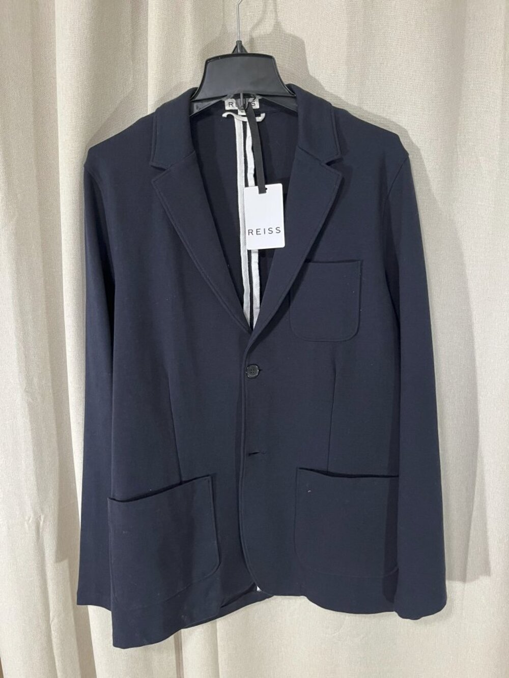 NWT Reiss navy blue knit sports jacket, sz M